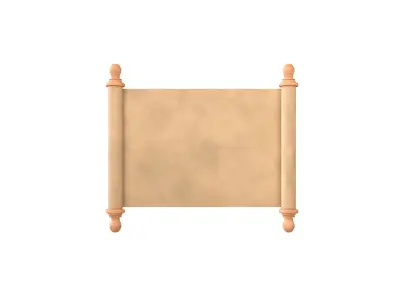 Scroll v1 001 Low-poly 3D model