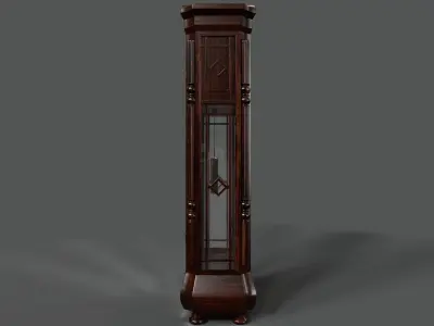 Grandpa Clock Low-Poly Game Ready 3D Model Low-poly 3D model