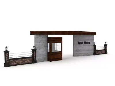 Garden Enterance Security Low-poly 3D model