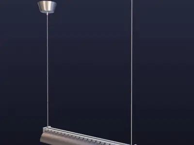 Fluorescent ceiling light 3D model