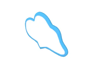 Speech Balloon v22 005 Low-poly 3D model