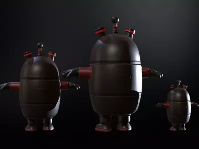 Minirobotic6Pack2 Low-poly 3D model
