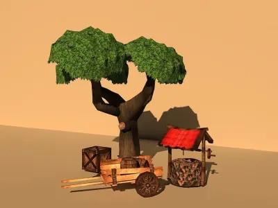 Little Fey Village 3D model