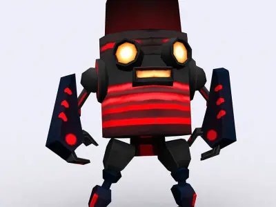 3DRT - Chibii-robot-20 Low-poly 3D model