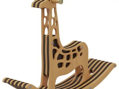 Home Concept Giraffe Rocking Chair 3D model