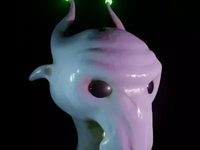 Alien Head Sculpt  Free 3D model