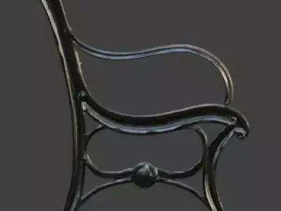 Urban Street Bench 3D Model Low-poly 3D model purchase
