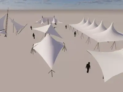 Tensile Structures Collection -A8 3D model