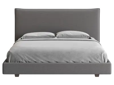 FACADE SHADOW VELVET QUEEN BED 3D model