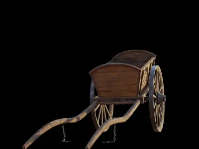 medieval cart 3D model by iosifidis90