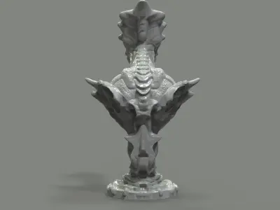 Alien statue 3D print model