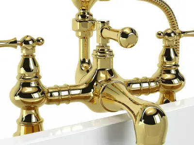 Bathtube with Shower 03 3D model