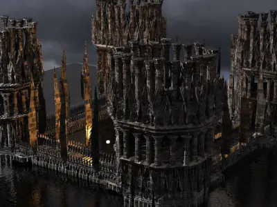 Haunted Ruins Celtic Kitbash 4  3D model