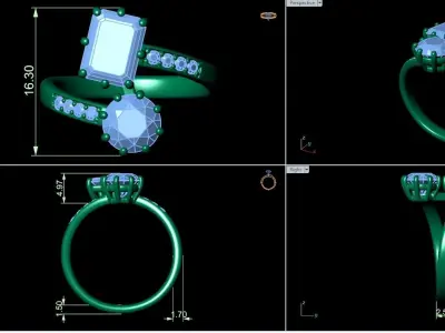 Engagement Fancy Ring 3D print model purchase