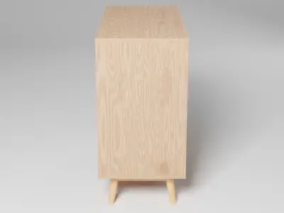 MESAM 3 Drawer Chest Brown 3D model