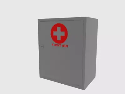 First aid cabinet  Free low-poly 3D model