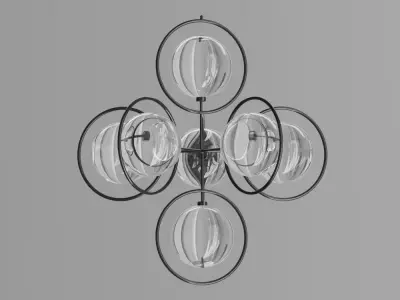 Hanging chandelier Alfa 3D model