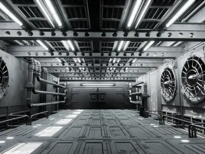 Industrial Showroom Low-poly 3D model