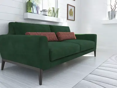 Emerald Sofa 3D Model 3D model