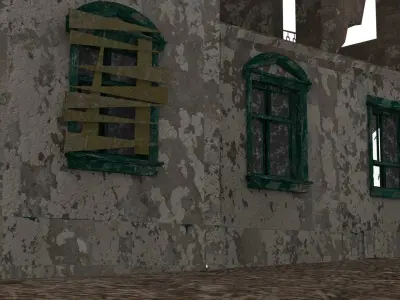 Realistic Ruined Building 3D model