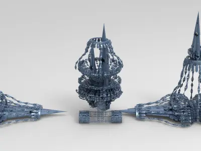 Sci fi swarm bridgeway 5 3D model