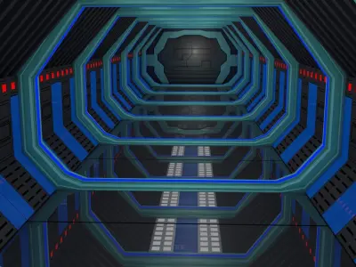 Sci Fi Corridor  3D model 47