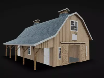 Barn 09 Low-poly 3D model