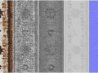 Nordic Rug VOL03 4K Seamless PNG PBR Textures Texture