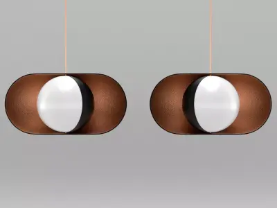 Moonlight Pendant Lamp Horizontal 3D model