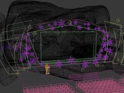 Stage party concert fashion catwalk T station  149 3D model