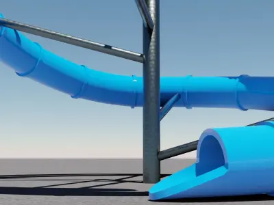 Tree Water Slides 3D 3D Model Pack