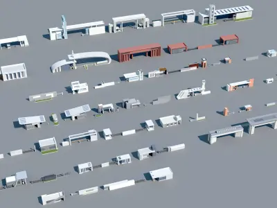 Security guard booth 3D model