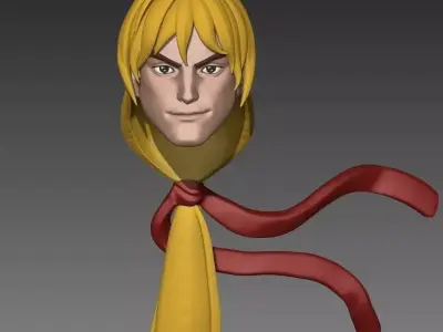 Street Fighter Ken Alpha Headsculpt - Storm Collectibles 3D print model