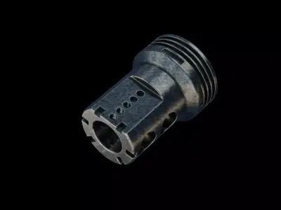 Muzzle brake industrial part  3D model