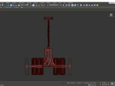 Shaded Chandelier  Low-poly 3D model
