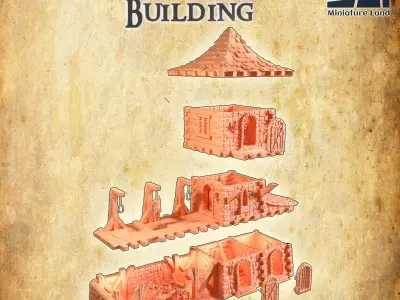Execution Building Tabletop Terrain 28 mm 3D print model