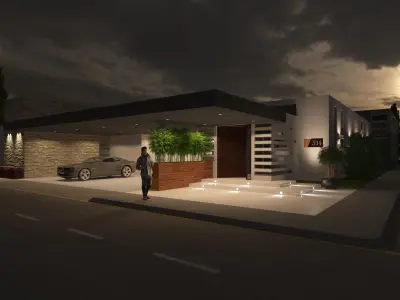 House model floor plan of Free 3D model