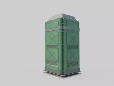 Simple mobile toilet 3D model