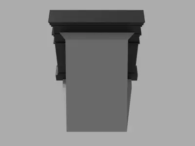 Fireplace with door 3D model