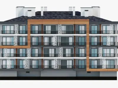 Modern Residential Building 01 3D model