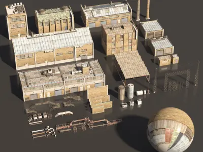 industry building kit 3D model