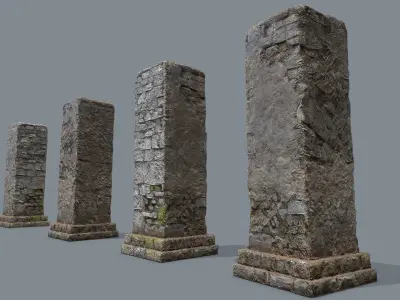 old ruin Low-poly 3D model