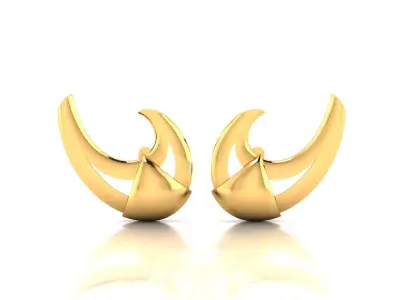 Earrings-126 gold plated door knob 3D print model