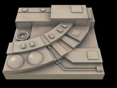 Sci-Fi Landscape Construction Kit Low-poly 3D model