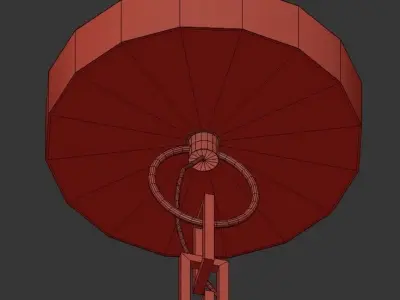 Finland gold chandelier with six candle lights 3D model