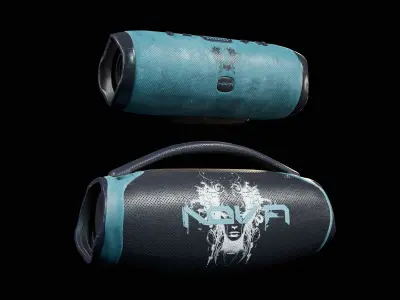 Sci-Fi Nova Hand Held Speakers   Low-poly 3D model