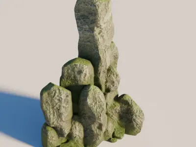 Rock 1 Low-poly 3D model