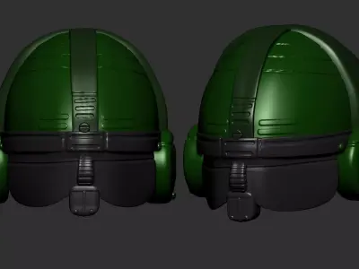High quality scifi helmet high poly sculpt ver 4 3d printable 3D model