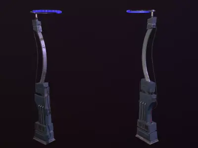 Cyberpunk Light Game-Ready Free low-poly 3D model