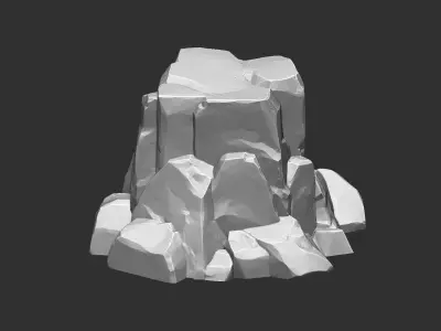 3D Mountain rock Zbrush sculpt 3D model